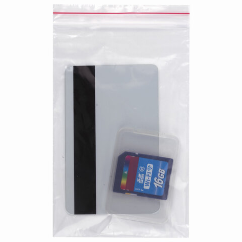 Пакеты с замком ZIP LOCK "зиплок", комплект 100 шт., 80х120 мм, ПВД, толщина 35 микрон_3