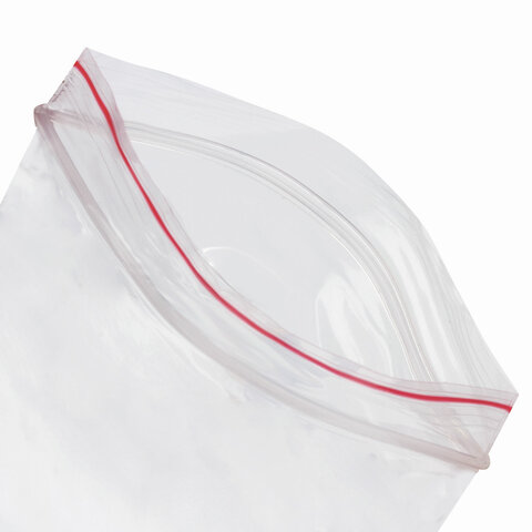 Пакеты с замком ZIP LOCK "зиплок", комплект 100 шт., 80х120 мм, ПВД, толщина 35 микрон_2