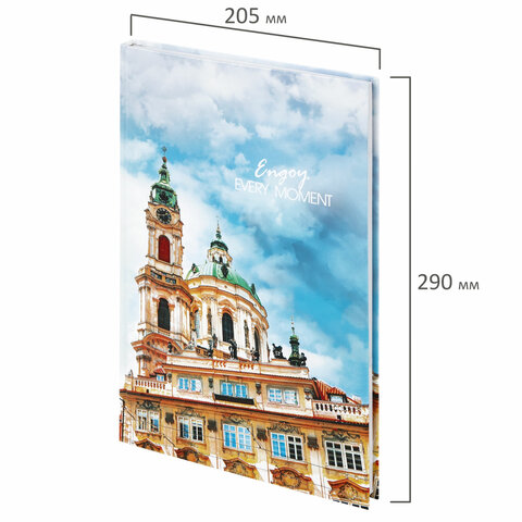 Блокнот БОЛЬШОЙ ФОРМАТ (205х290 мм) А4, 80л, твердый, клетка, STAFF, "Город"_2