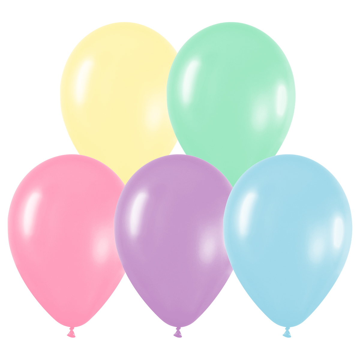 Воздушные шары, 100шт., М12/30см, MESHU "Macaroons", пастель, ассорти_1