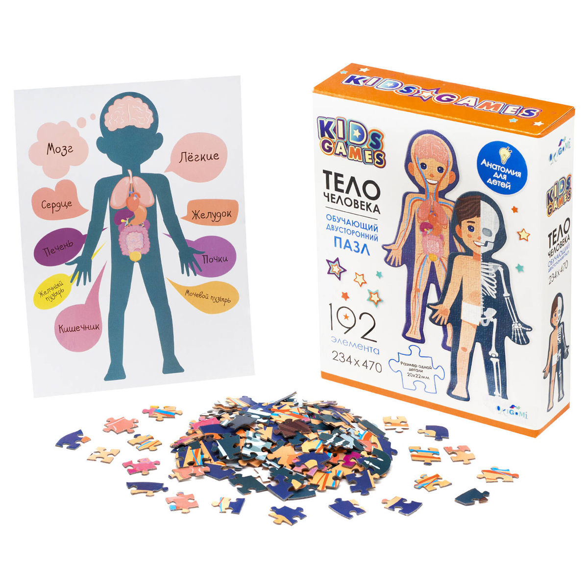 Пазл 192 эл. Kids Games "Тело человека"_1