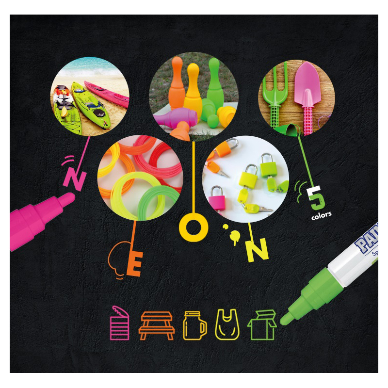 Маркер-краска Munhwa зеленая, 4,5мм, "Neon", нитро-основа_2