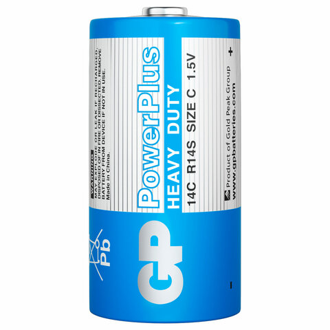 Батарейки КОМПЛЕКТ 2 шт., GP PowerPlus C (14C), солевые_1