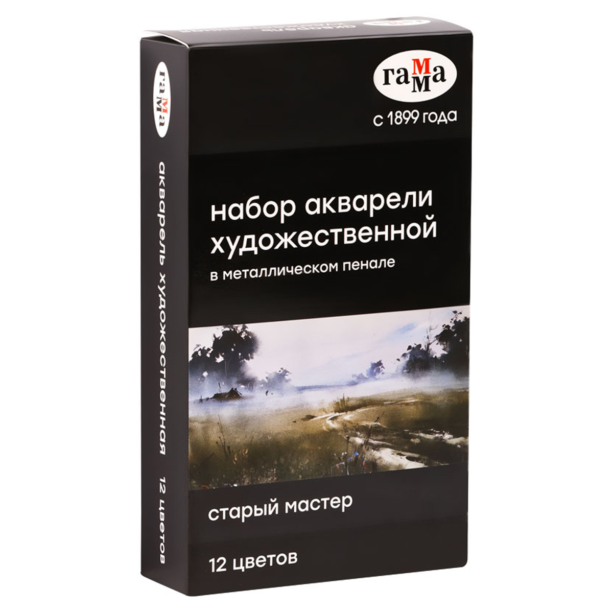 Акварель художественная Гамма "Старый Мастер", 12цв*2,6мл, кюветы, метал. коробка_3