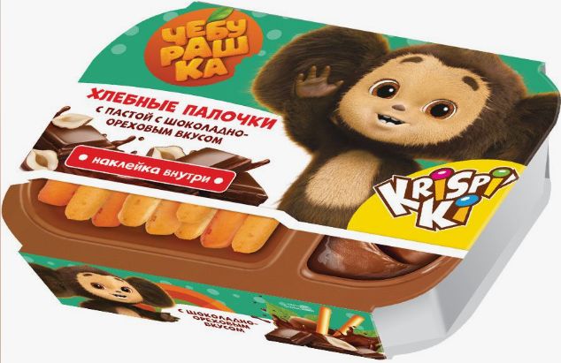KRISPIKI Хлебные палочки с шоколадно-ореховой пастой с сюрпризом 1/36, 35 г_1
