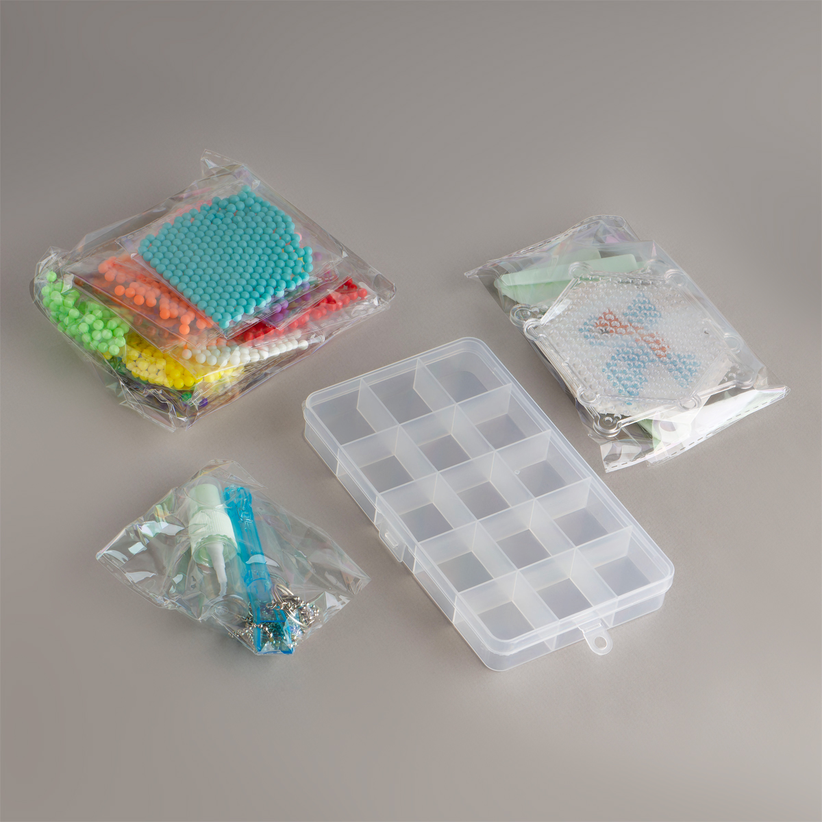 Аквамозаика ТРИ СОВЫ 15 цветов, 1500шт., набор инструментов и аксессуаров, трафареты_1