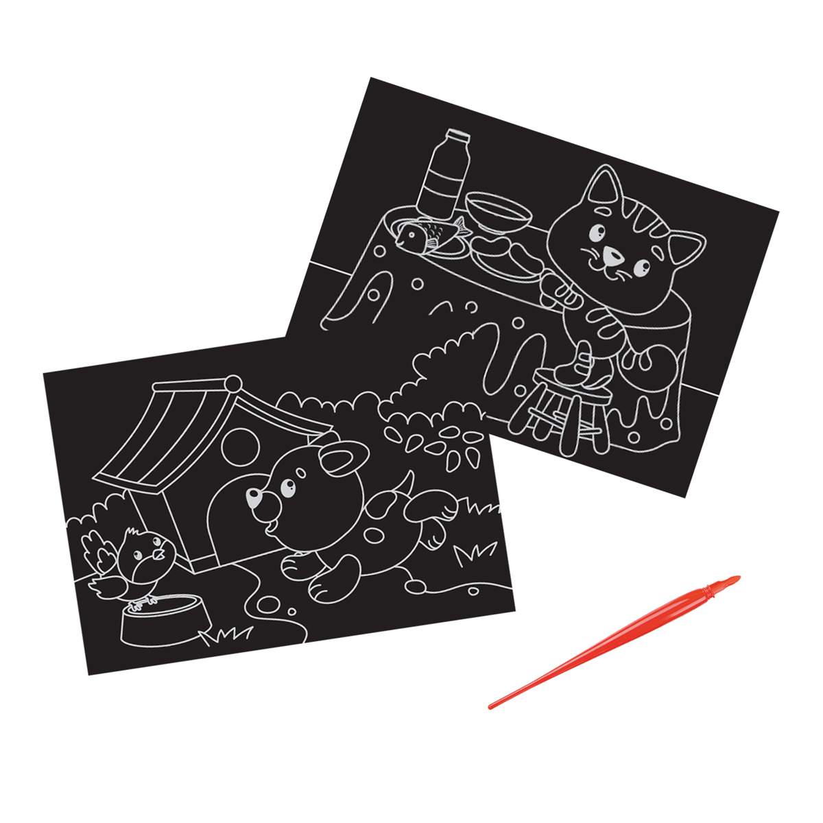 Гравюра Мульти-Пульти "Домашние животные", А5, разноцветная основа_1