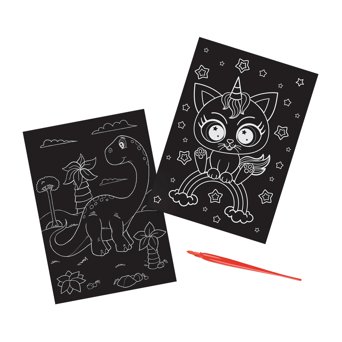 Гравюра Мульти-Пульти "Единороги", А5, разноцветная основа_1