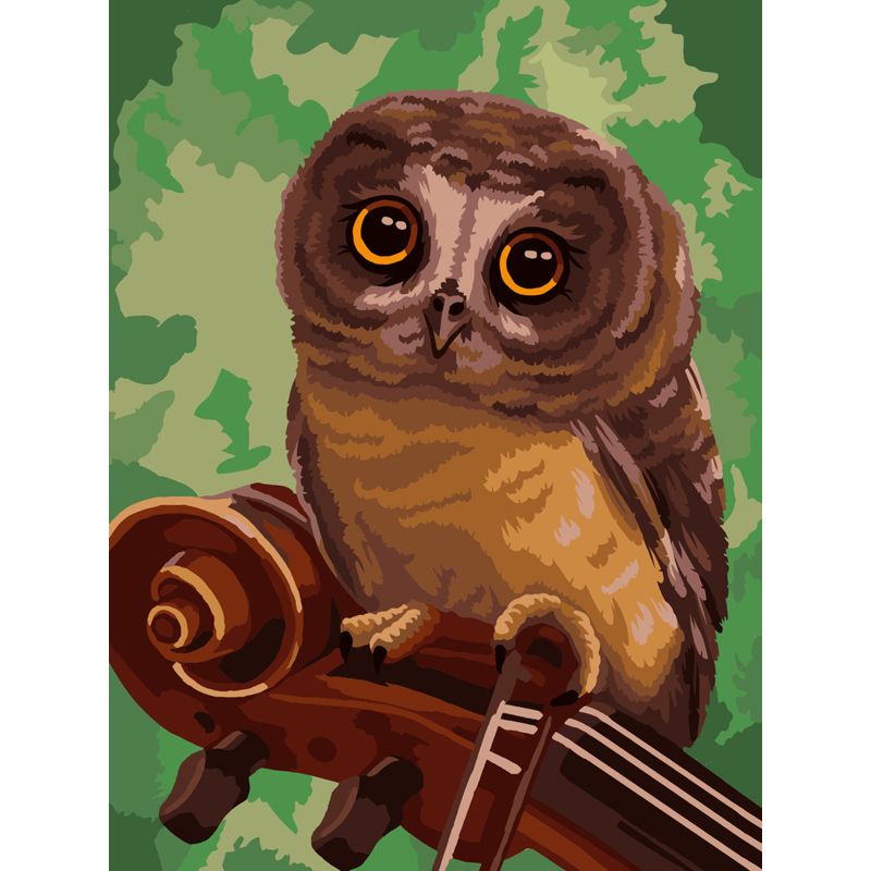 Картина по номерам на холсте ТРИ СОВЫ "Музыкант", 30*40, с акриловыми красками и кистями_1