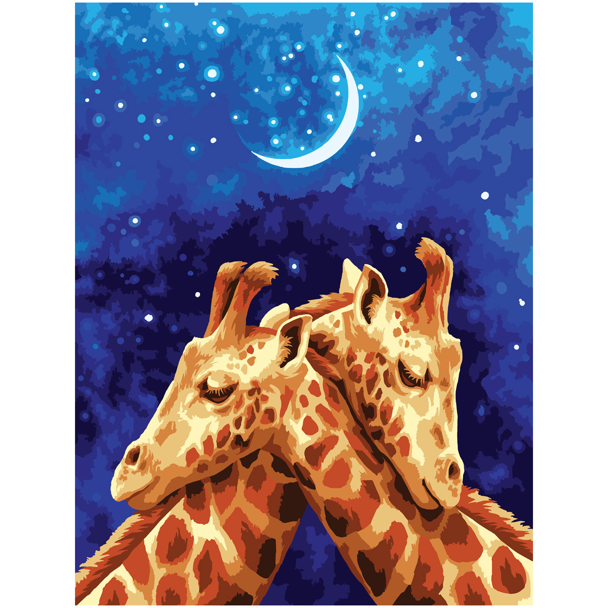 Картина по номерам на холсте ТРИ СОВЫ "Нежность", 30*40, с акриловыми красками и кистями_1