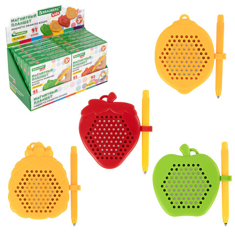 Магнитный планшет MAGPAD MINI для рисования 9х11,5 см, 91 шарик, ассорти, BRAUBERG KIDS, 665106_1