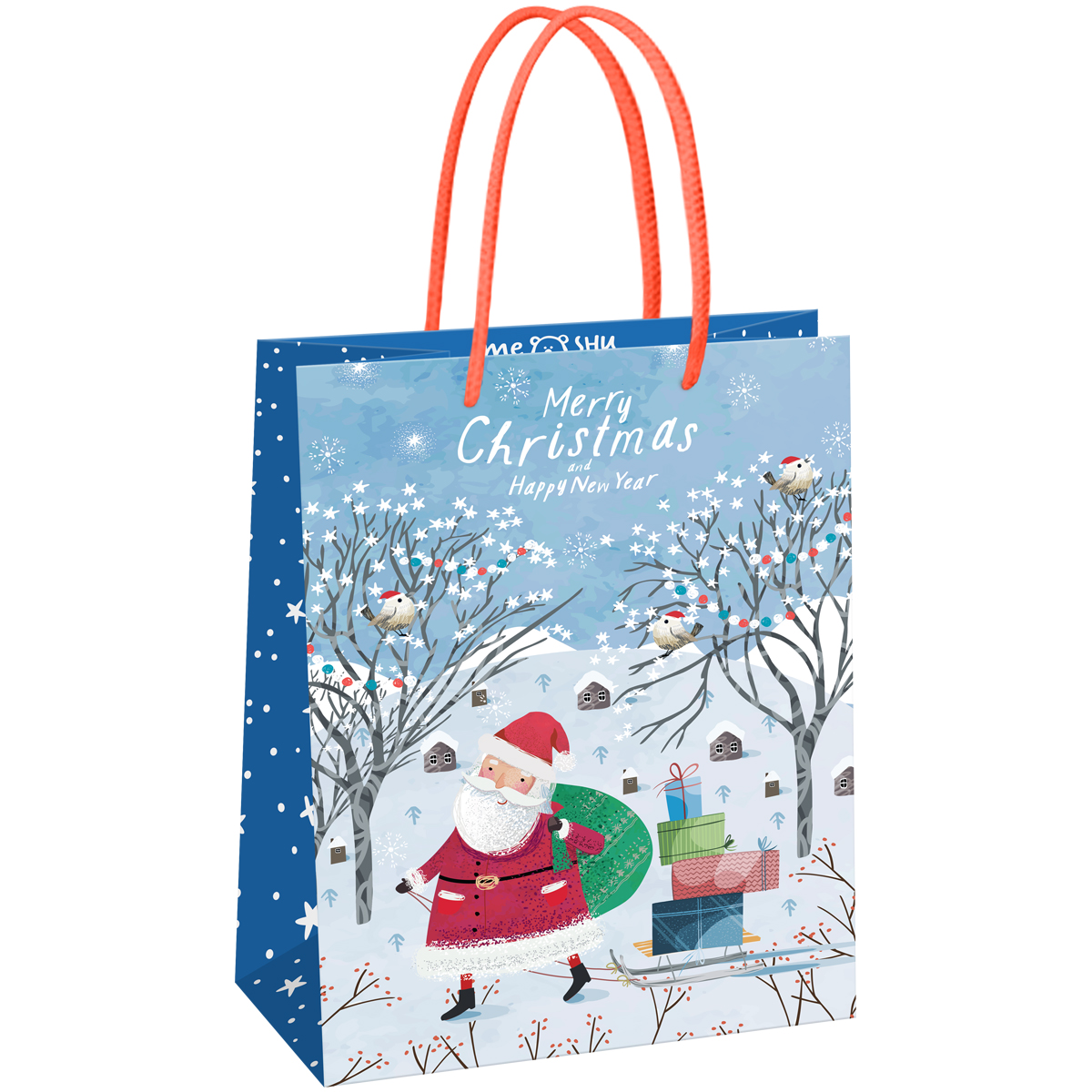 Пакет подарочный 18*23*10см MESHU "Christmas", матовая ламинация_1