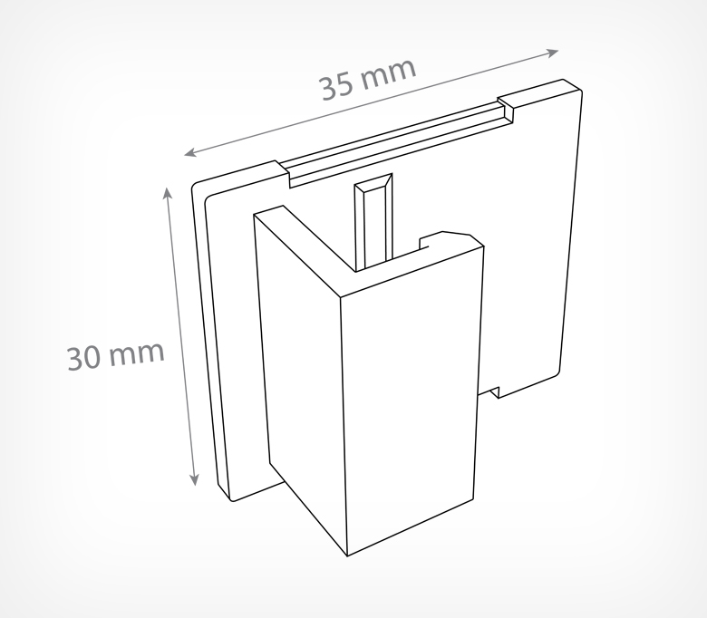Держатель рамки на клейком основании параллельный_2