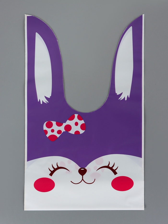 Пакет полиэтиленовый подарочный с ушками «Радость», 13×23 см_1