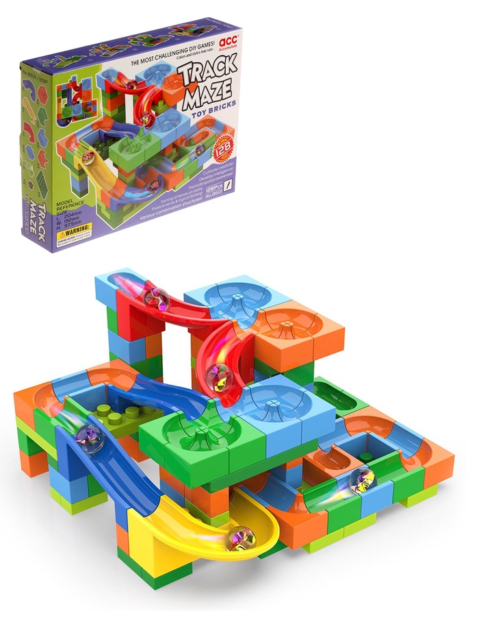 Конструктор блочный марблс «Турбошарики», 128 деталей_1