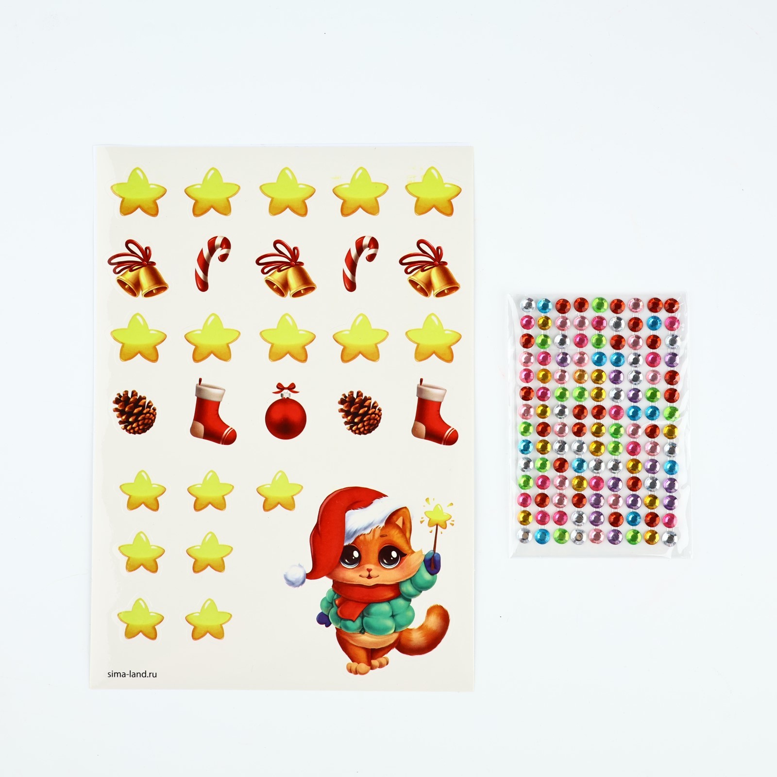 Ёлка раскраска настольная на новый год «Милый зайчик», новогодний набор для творчества_1