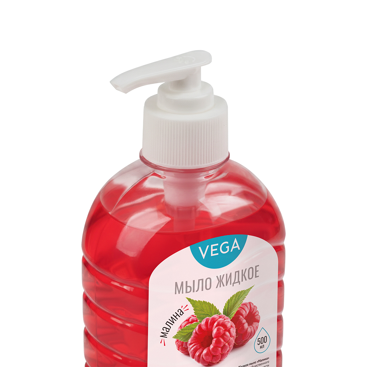 Мыло жидкое Vega "Малина", дозатор, 500мл_1