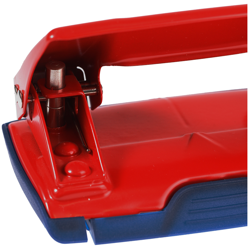 Дырокол Berlingo "Power TX" 10л., металлический, с линейкой, красный_1