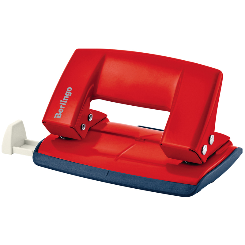 Дырокол Berlingo "Power TX" 10л., металлический, с линейкой, красный_2