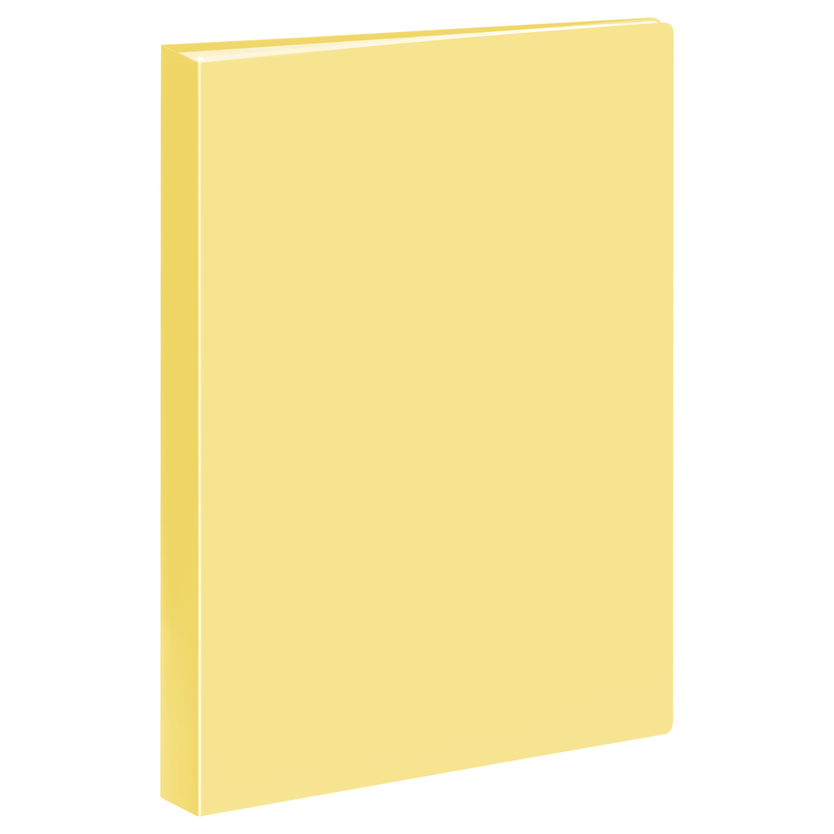 Папка с 40 вкладышами СТАММ А4, 21мм, 500мкм, пластик, пастель, желтая_1