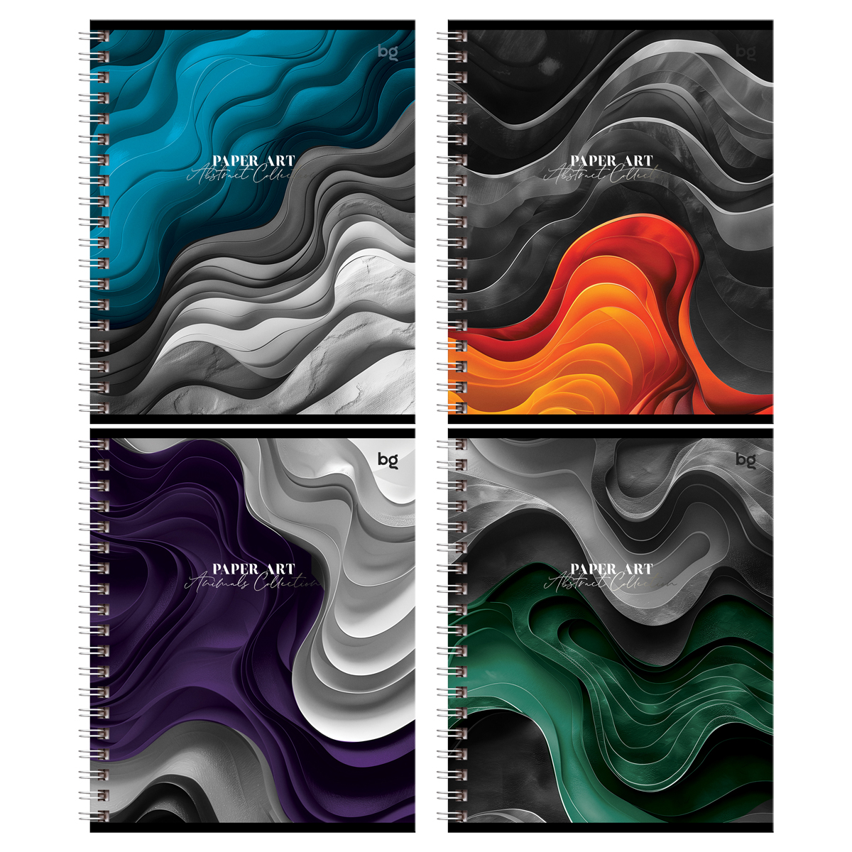 Тетрадь 80л., А5, клетка на гребне BG "Paper Art", матовая ламинация, выборочный лак_1